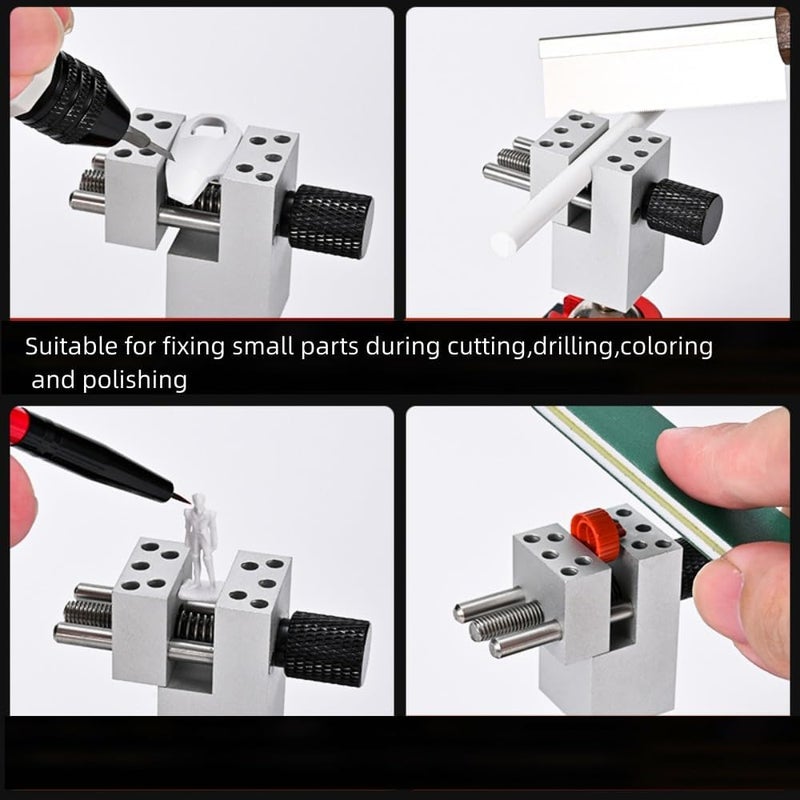 ANSAI Tabletop Vise Mini Vice Spherical Rotating Metal Base for Hobbies - Image 3